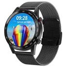 Q88 1.28 inch Touch Screen Dual-mode Bluetooth Smart Watch, Support Sleep Monitor / Heart Rate Monitor / Blood Pressure Monitoring(Black Milanese Strap) - 1