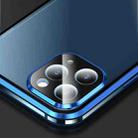 Electroplating Frame Double Sides Tempered Glass Magnetic Adsorption Case For iPhone 12 mini(Blue + Black) - 6