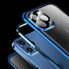 Electroplating Frame Double Sides Tempered Glass Magnetic Adsorption Case For iPhone 12 mini(Blue + Black) - 7