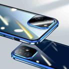 Electroplating Frame Double Sides Tempered Glass Magnetic Adsorption Case For iPhone 12 mini(Blue + Black) - 9