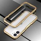 For iPhone 12 mini Sharp Edge Magnetic Adsorption Shockproof Case (Gold) - 1