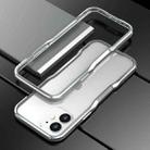 For iPhone 12 mini Sharp Edge Magnetic Adsorption Shockproof Case (Silver) - 1