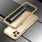 For iPhone 12 / 12 Pro Sharp Edge Magnetic Adsorption Shockproof Case(Gold) - 1