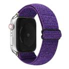 Solid Color Nylon Watch Band For Apple Watch Series 7 45mm / 6 & SE & 5 & 4 44mm / 3 & 2 & 1 42mm(Purple) - 1