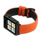 Litchi Texture Genuine Leather Watch Band For Apple Watch Series 7 41mm / 6 & SE & 5 & 4 40mm / 3 & 2 & 1 38mm(Orange) - 4