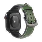 Genuine Leather Watch Band For Apple Watch Series 7 41mm / 6 & SE & 5 & 4 40mm / 3 & 2 & 1 38mm(Green) - 1