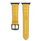 Genuine Leather Watch Band For Apple Watch Series 7 41mm / 6 & SE & 5 & 4 40mm / 3 & 2 & 1 38mm(Yellow) - 2