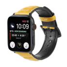 Genuine Leather Watch Band For Apple Watch Series 7 41mm / 6 & SE & 5 & 4 40mm / 3 & 2 & 1 38mm(Yellow) - 3
