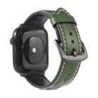 Genuine Leather Watch Band For Apple Watch Series 7 45mm / 6 & SE & 5 & 4 44mm / 3 & 2 & 1 42mm(Green) - 1