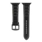 Genuine Leather Watch Band For Apple Watch Series 7 45mm / 6 & SE & 5 & 4 44mm / 3 & 2 & 1 42mm(Black) - 2