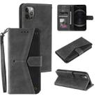 Stitching Calf Texture Horizontal Flip Leather Case with Holder & Card Slots & Wallet For iPhone 12 Pro Max(Grey) - 1