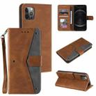 For iPhone 11 Pro Stitching Calf Texture Horizontal Flip Leather Case with Holder & Card Slots & Wallet (Brown) - 1