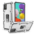 For Samsung Galaxy A51 5G Cool Armor PC + TPU Shockproof Case with 360 Degree Rotation Ring Holder(Silver) - 1