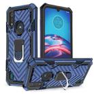 For Motorola Moto E6s (2020) Cool Armor PC + TPU Shockproof Case with 360 Degree Rotation Ring Holder(Blue) - 1