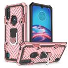 For Motorola Moto E6s (2020) Cool Armor PC + TPU Shockproof Case with 360 Degree Rotation Ring Holder(Rose Gold) - 1