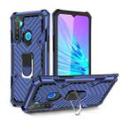 For OPPO Realme 5 Cool Armor PC + TPU Shockproof Case with 360 Degree Rotation Ring Holder(Blue) - 1