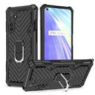 For OPPO Realme 6 Cool Armor PC + TPU Shockproof Case with 360 Degree Rotation Ring Holder(Black) - 1
