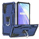 For OPPO Realme 6 Cool Armor PC + TPU Shockproof Case with 360 Degree Rotation Ring Holder(Blue) - 1