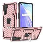 For OPPO Realme 6 Cool Armor PC + TPU Shockproof Case with 360 Degree Rotation Ring Holder(Rose Gold) - 1