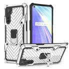 For OPPO Realme 6 Cool Armor PC + TPU Shockproof Case with 360 Degree Rotation Ring Holder(Silver) - 1