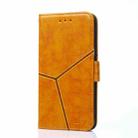 For OnePlus 7 Geometric Stitching Horizontal Flip TPU + PU Leather Case with Holder & Card Slots & Wallet(Yellow) - 1