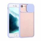 Sliding Camera Cover Design TPU Protective Case For iPhone SE / 8 / 7(Purple) - 1