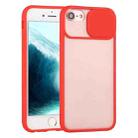 Sliding Camera Cover Design TPU Protective Case For iPhone SE / 8 / 7(Red) - 1