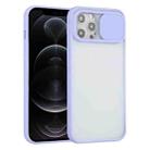 For iPhone 12 Pro Sliding Camera Cover Design TPU Protective Case(Purple) - 1