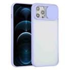 For iPhone 12 Pro Max Sliding Camera Cover Design TPU Protective Case(Purple) - 1