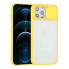 For iPhone 12 Pro Max Sliding Camera Cover Design TPU Protective Case(Yellow) - 1