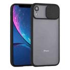 For iPhone XR Sliding Camera Cover Design TPU Protective Case(Black) - 1