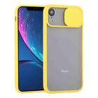 For iPhone XR Sliding Camera Cover Design TPU Protective Case(Yellow) - 1