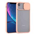 For iPhone XR Sliding Camera Cover Design TPU Protective Case(Pink) - 1