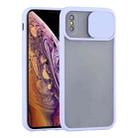 For iPhone XS Max Sliding Camera Cover Design TPU Protective Case(Purple) - 1
