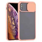 For iPhone XS Max Sliding Camera Cover Design TPU Protective Case(Pink) - 1