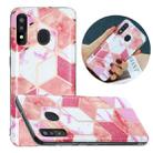 For Samsung Galaxy A20 / A30 Flat Plating Splicing Gilding Protective Case(Cherry Glitter Color Matching) - 1