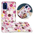 For Samsung Galaxy A41 Flat Plating Splicing Gilding Protective Case(Round Color Matching) - 1