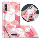 For Samsung Galaxy Note10 Flat Plating Splicing Gilding Protective Case(Cherry Glitter Color Matching) - 1