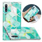 For Samsung Galaxy Note10 Flat Plating Splicing Gilding Protective Case(Green Glitter Color Matching) - 1