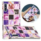 For Samsung Galaxy Note10 Flat Plating Splicing Gilding Protective Case(Square Color Matching) - 1