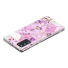 For Samsung Galaxy Note20 Flat Plating Splicing Gilding Protective Case(Purple Flowers Color Matching) - 3