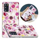 For Samsung Galaxy Note20 Flat Plating Splicing Gilding Protective Case(Round Color Matching) - 1
