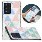 For Samsung Galaxy Note20 Ultra Flat Plating Splicing Gilding Protective Case(Blue White Green Pink Color Matching) - 1