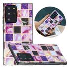 For Samsung Galaxy Note20 Ultra Flat Plating Splicing Gilding Protective Case(Square Color Matching) - 1