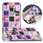 For Samsung Galaxy S9 Flat Plating Splicing Gilding Protective Case(Square Color Matching) - 1