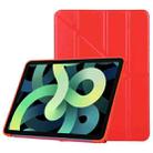 TPU Horizontal Deformation Flip Leather Case with Holder For iPad Air 2022 / 2020 10.9(Red) - 1