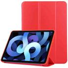 TPU Three-fold Horizontal Flip Smart Leather Case with Sleep / Wake-up Function & Holder For iPad Air 2022 / 2020 10.9(Red) - 1