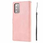 For Samsung Galaxy Note20 Fantasy Classic Skin-feel Calfskin Texture Magnetic Buckle Horizontal Flip PU Leather Case with Holder & Card Slot & Wallet(Pink) - 3
