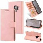 For Samsung Galaxy S9 Fantasy Classic Skin-feel Calfskin Texture Magnetic Buckle Horizontal Flip PU Leather Case with Holder & Card Slot & Wallet(Pink) - 1