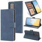 For Huawei P40 Fantasy Classic Skin-feel Calfskin Texture Magnetic Buckle Horizontal Flip PU Leather Case with Holder & Card Slot & Wallet(Blue) - 1